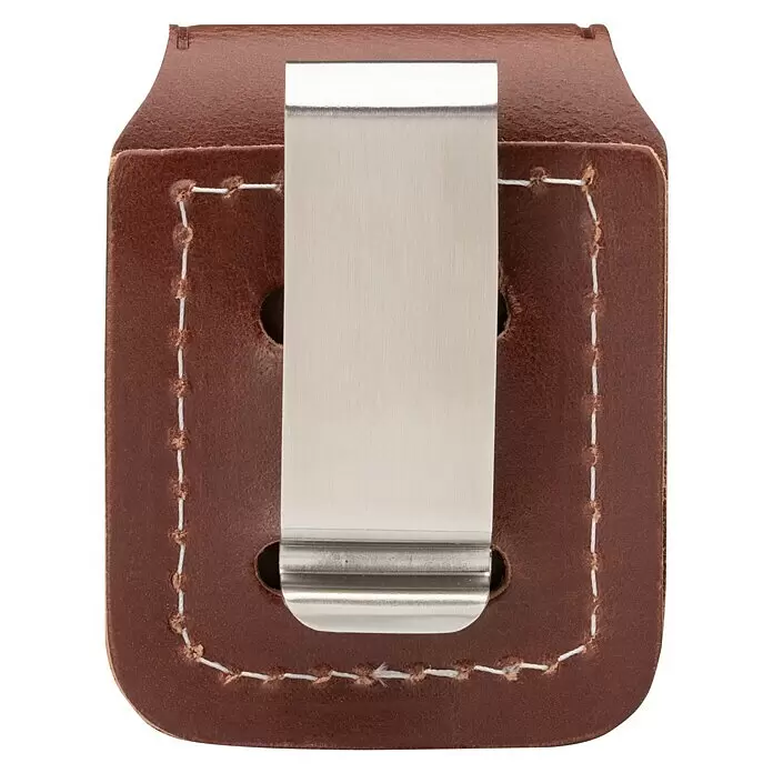 Zippo Gürteltasche - Passend für: Zippo Sturmfeuerzeuge Classic Street Chrome™, Clip, Braun - Rückansicht