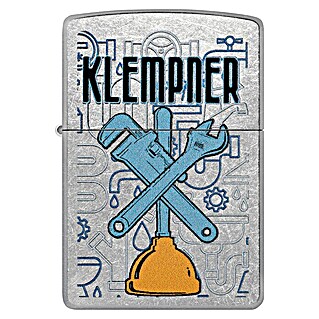 Zippo Sturmfeuerzeug Classic Street Chrome™ (Klempner, Mehrfarbig)