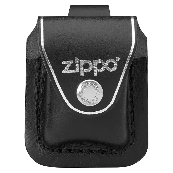 Zippo Gürteltasche - Passend für: Zippo Sturmfeuerzeuge Classic Street Chrome™, Schlaufe, Schwarz - Vorderansicht