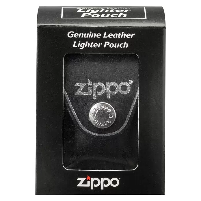 Zippo Gürteltasche - Passend für: Zippo Sturmfeuerzeuge Classic Street Chrome™, Schlaufe, Schwarz - Vorderansicht