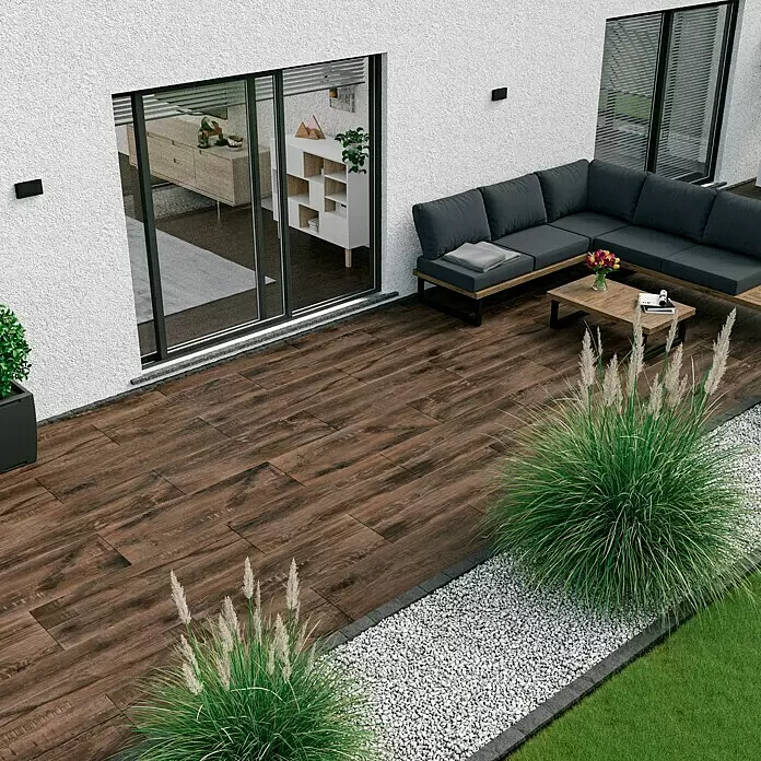 Marazzi Terrassenfliese Esterno 20T Trevermade40 x 120 x 2 cm, Zeder, Matt