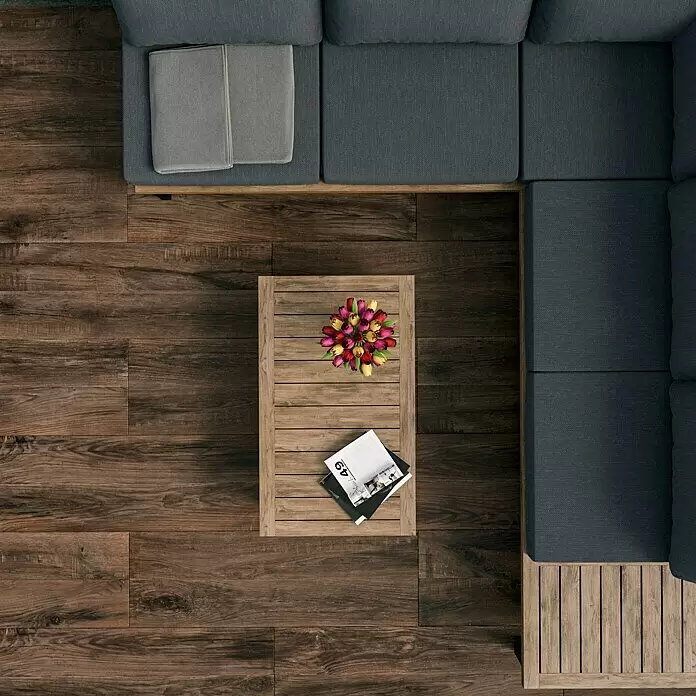 Marazzi Terrassenfliese Esterno 20T Trevermade - 40 x 120 x 2 cm, Zeder, Matt - Stimmungsaufnahme
