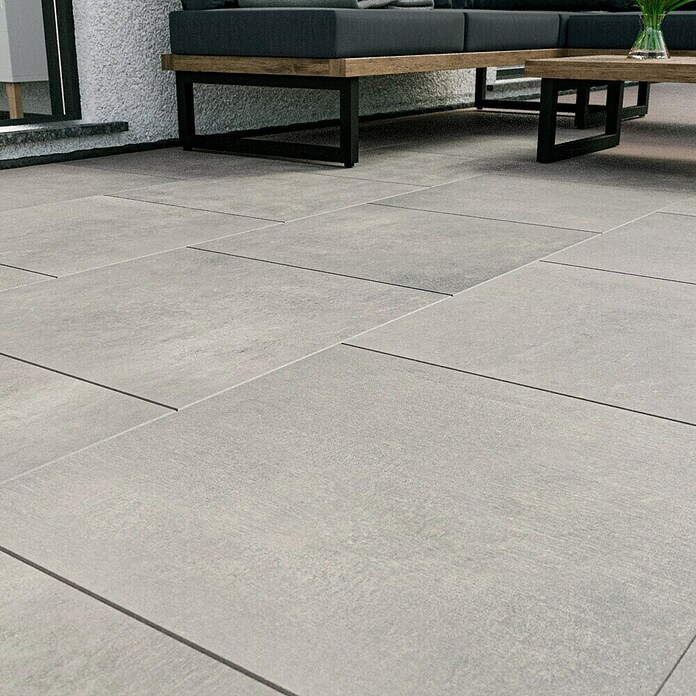 Marazzi Terrassenfliese Esterno 20T Plaster Grey (60 x 60 x 2 cm, Grau, Matt) | BAUHAUS