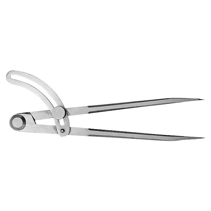 Scala Bogenzirkel - Länge: 20 cm - Silberner Metall-Proportionalzirkel mit scharfen Spitzen zum präzisen Messen und Anzeichnen.