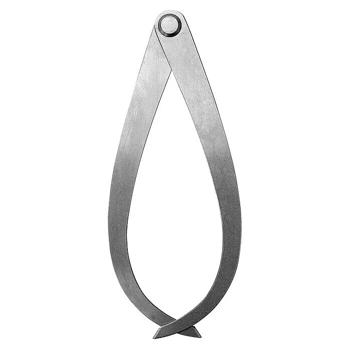 Scala Außentaster - Länge: 250 mm - Grauer Metall-Innentaster mit spitzen Schenkeln, zum Messen von Innenmaßen.