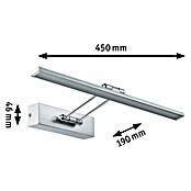 Paulmann Galeria Aplique LED para cuadros (7 W, Blanco cálido, 45 x 19 cm, Níquel cepillado)