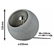 Paulmann Neordic Tischleuchte rund Ingram (1-flammig, 20 W, E27, Höhe: 21,5 cm)