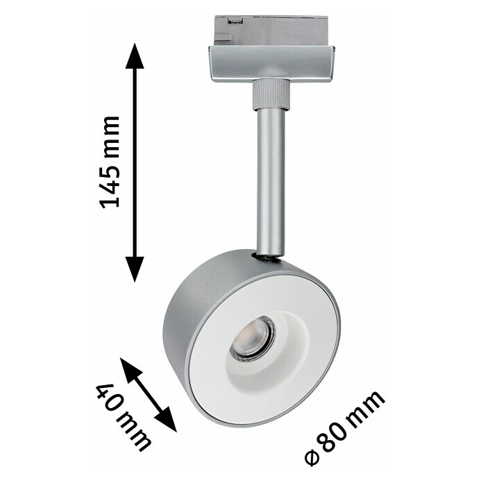 Paulmann URail Foco LED para riel Pellet (4 W, Color de luz: Blanco cálido)