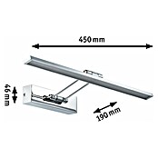 Paulmann Galeria Aplique LED para cuadros (7 W, Blanco cálido, 45 x 19 cm, Cromo)