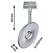 Paulmann URail Foco LED para riel Esférico (7,4 W, Cromo, L x An x Al: 32 x 119,8 x 183 mm) | BAUHAUS