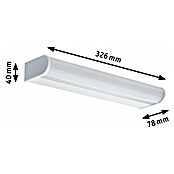 Paulmann Zidna LED svjetiljka (9 W, Bijelo, D x Š x V: 7,8 x 32,6 x 4 cm)