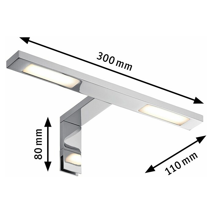 Paulmann Galeria Aplique LED para espejo  (2 x 3,2 W, 230 V)