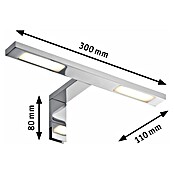 Paulmann Galeria Aplique LED para espejo  (2 x 3,2 W, 230 V)