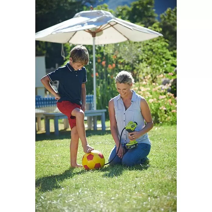 Ryobi ONE+ Akku-Kompressor R18PI-0 - 18 V, Li-Ionen, Ohne Akku - Anwendungsbeispiel