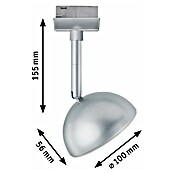 Paulmann URail Foco LED para riel (5 W, Cromado mate, L x An x Al: 5,6 x 10 x 17 cm)