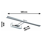 Paulmann Galeria Aplique LED para cuadros (11 W, Color de luz: Blanco cálido, L x An: 58,5 x 19 cm, Cromo)