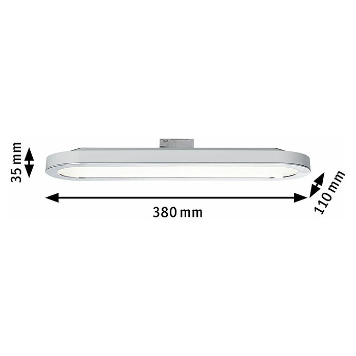 Paulmann URail Panel LED Loop (8 W, Blanco, L x An x Al: 380 x 110 x 35 mm) | BAUHAUS