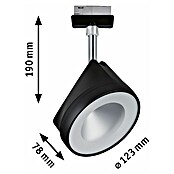 Paulmann URail Foco LED para riel Arena (14 W, Negro, 78 x 123 x 191 mm, Blanco neutro) | BAUHAUS