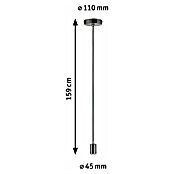 Paulmann Lámpara colgante Larus (Altura: 159 cm, Cromo/Negro, E27, IP44) | BAUHAUS
