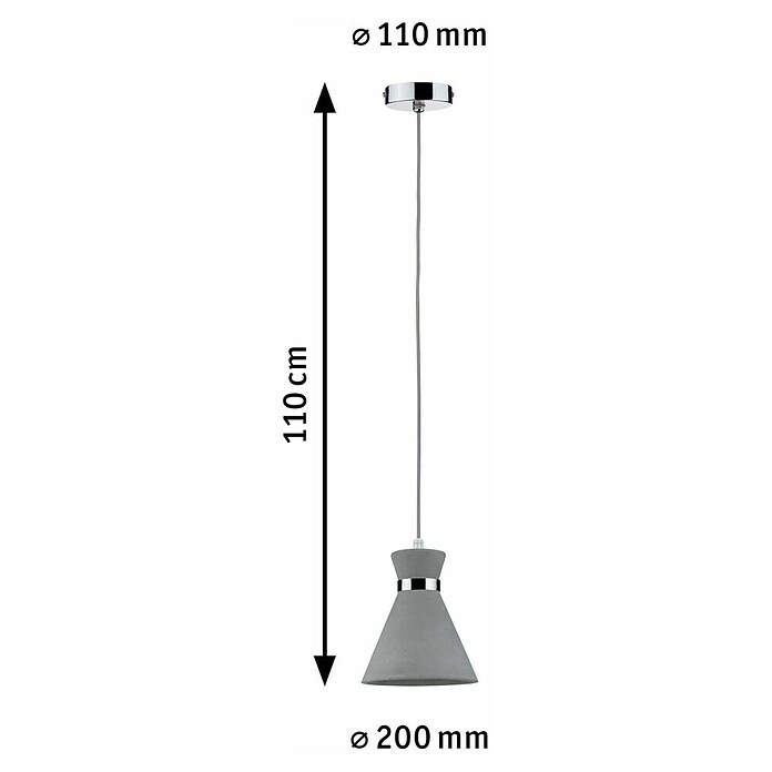 Paulmann Viseća svjetiljka (20 W, Krom, Visina: 110 cm)
