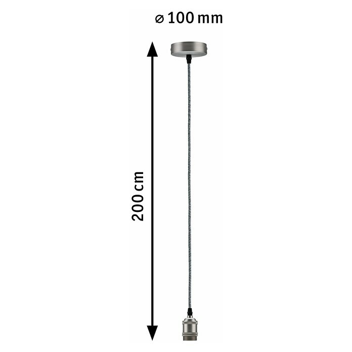 Paulmann Neordic Pendelleuchte Eldar (20 W, Grau, Höhe: 200 cm)