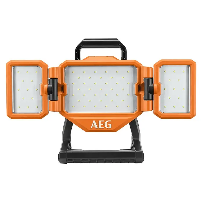 AEG Pro 18V LED-Arbeitsleuchte BLP18 - 18 V, 3.000 lm, Ohne Akku - Das AEG LED-Arbeitslicht mit drehbarem Kopf bietet eine flexible und helle Beleuchtung für jede Baustelle. Robust und zuverlässig.