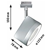 Paulmann URail Foco LED para riel (15 W, Cromo, L x An x Al: 7,8 x 12,3 x 19,1 cm)