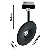 Paulmann URail Foco LED para riel Esférico (Negro, L x An x Al: 32 x 119,8 x 183 mm) | BAUHAUS