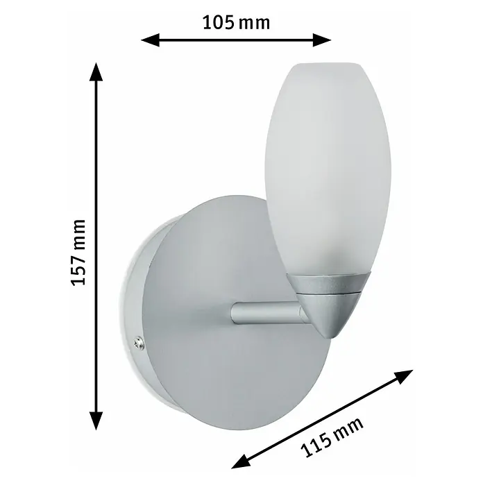 Paulmann Wandleuchte Carina - 28 W, L x B x H: 11,5 x 10,5 x 15,7 cm, Chrom, G9 - Wandleuchte mit Maßen für die Wohnraumbeleuchtung, ideal für eine stilvolle Akzentbeleuchtung.