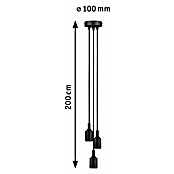 Paulmann Neordic Viseća svjetiljka (3 x 20 W, Crna, Visina: 200 cm)