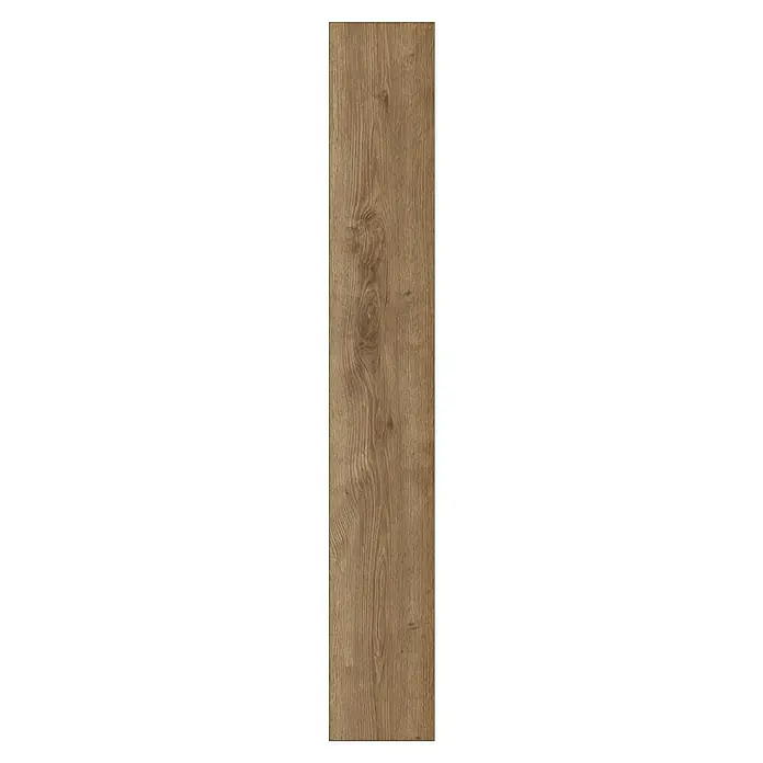 LOGOCLIC Aquaprotect Laminatmuster Piton Oak - 297 x 245 x 8 mm, Landhausdiele - Detailaufnahme einer hellbraunen Holzdiele mit markanter Maserung, ideal für rustikale Inneneinrichtungen.
