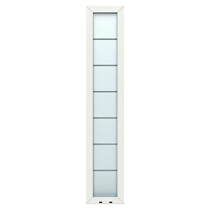 Gerda Seitenteil Altus Kyoto - 40 x 210 cm, Verkehrsweiß, Sandgestrahlt mit Klarstreifen - Vorderansicht