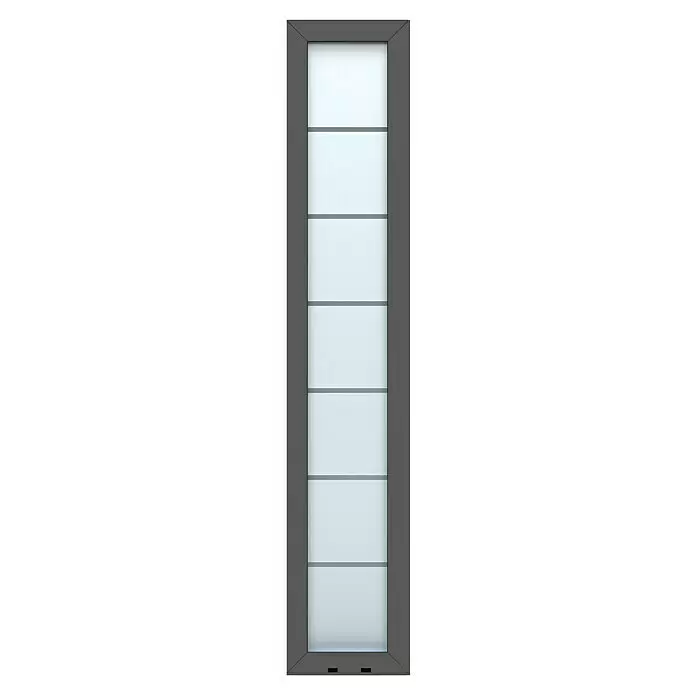 Gerda Seitenteil Altus Kyoto - 40 x 210 cm, Anthrazitgrau, Sandgestrahlt mit Klarstreifen - Vorderansicht
