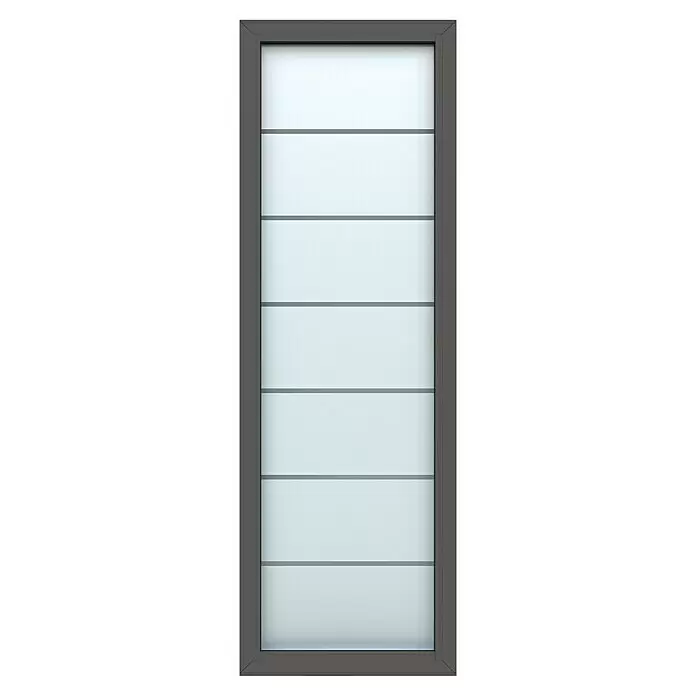 Gerda Seitenteil Altus Kyoto - 70 x 210 cm, Anthrazitgrau, Sandgestrahlt mit Klarstreifen - Vorderansicht