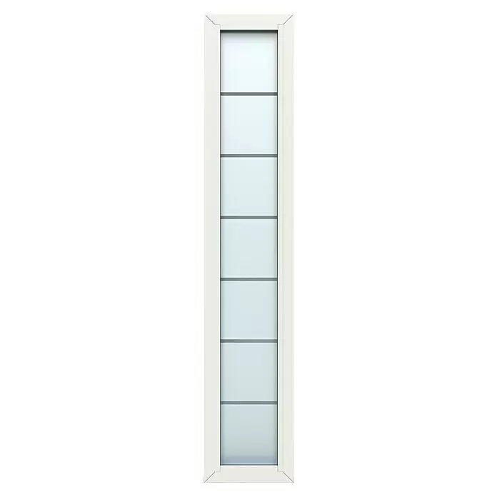 Gerda Seitenteil Altus Kyoto - 40 x 210 cm, Verkehrsweiß, Sandgestrahlt mit Klarstreifen - Vorderansicht