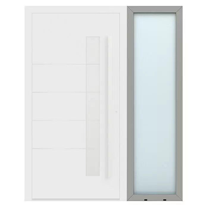 Gerda Seitenteil Altus Kyoto - 60 x 210 cm, Staubgrau, Sandgestrahlt - Vorderansicht