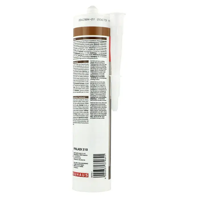Probau Parkett-Laminat-Fugendicht - Buche, 310 ml - Abgebildete Kartusche PPALADI 310 Parkettdichtstoff, ideal für Parkettfugen im Innenbereich, für dauerelastische Verfugungen.