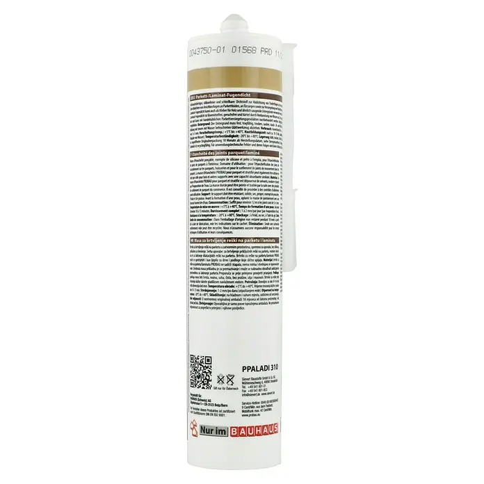 Probau Parkett-Laminat-Fugendicht - Eiche, 310 ml - Abgebildete Kartusche enthält Probau Parkett-/Laminat-Fugendicht, ideal zum Abdichten von Anschlussfugen.