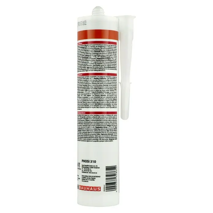 Probau Ofen- & Kamin-Silikon - Rotbraun, 310 ml - PHOSI 310 Silikonkartusche von BAUHAUS für hochtemperaturbeständige Abdichtungen, ideal für Heizkessel & Öfen. Zuverlässige Qualität für sichere Anwendungen.