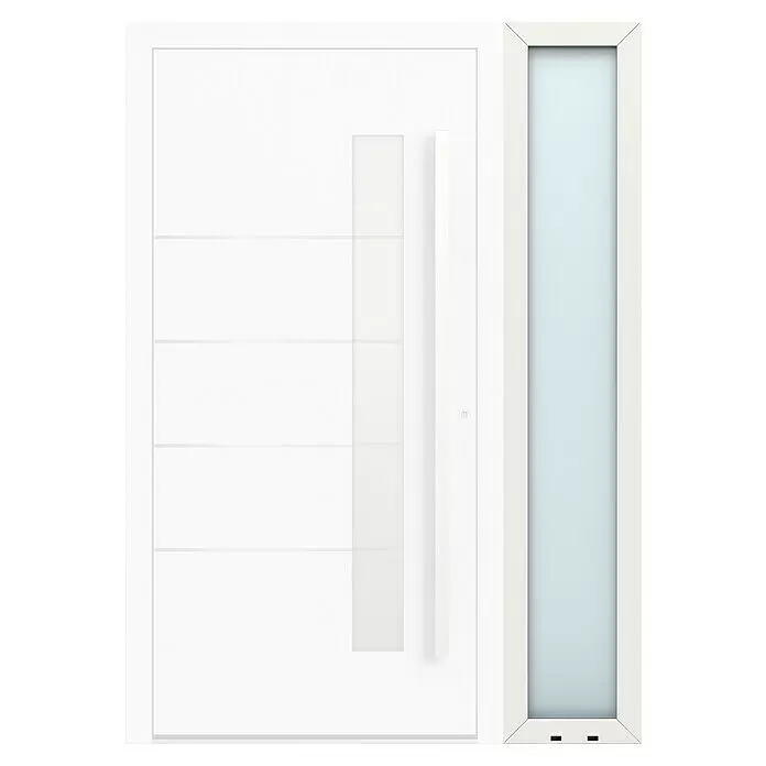 Gerda Seitenteil Altus Kyoto - 40 x 210 cm, Verkehrsweiß, Sandgestrahlt - Vorderansicht