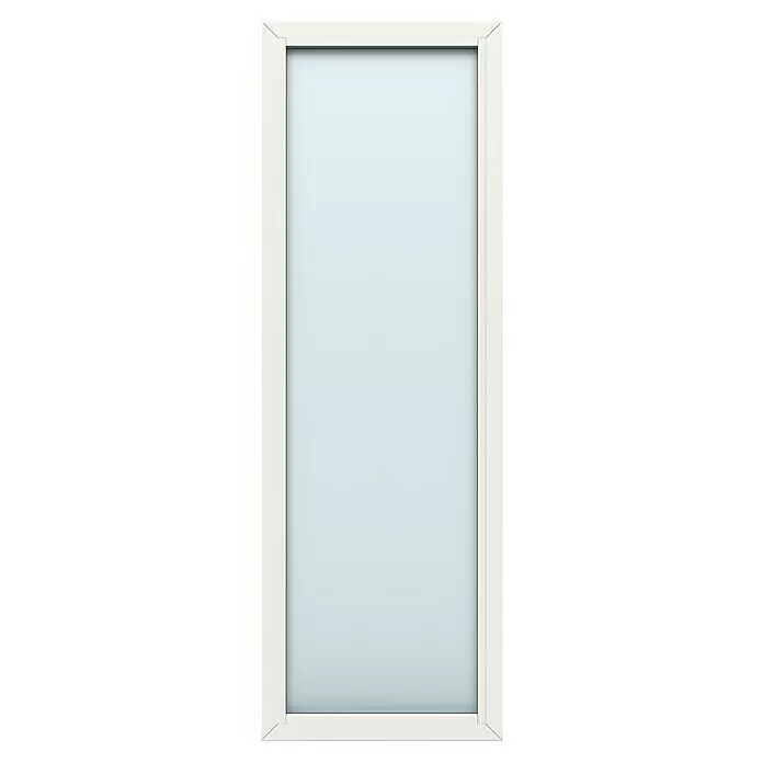 Gerda Seitenteil Altus Kyoto - 70 x 210 cm, Verkehrsweiß, Sandgestrahlt - Weißer Fensterrahmen mit Sichtschutzglas. Vertikale Ausrichtung.