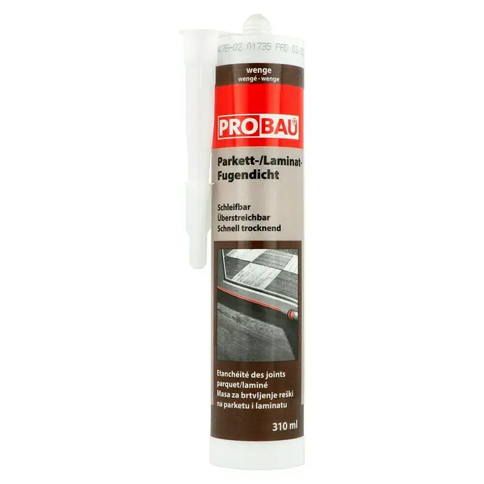 Probau Parkett-Laminat-Fugendicht - Wenge, 310 ml - Ein Tube Pro-Bau Parkett-/Laminat-Fugendicht in der Farbe Wenge. Zum Schleifen, Überstreichen und schnellen Trocknen.