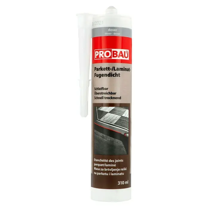 Probau Parkett-Laminat-Fugendicht - Dover, 310 ml - PROBAU Parkett-/Laminat-Fugendicht in Braun, 310 ml Kartusche. Zum Schleifen, Überstreichen und schnell trocknend für perfekte Fugen.