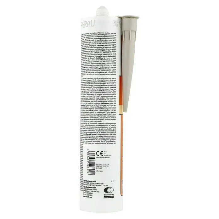 Racofix Universal-Silikon - Silbergrau, 310 ml - Kartusche Racofix Fugensilikon silbergrau für elastische Füllungen im Innen- und Aussenbereich.