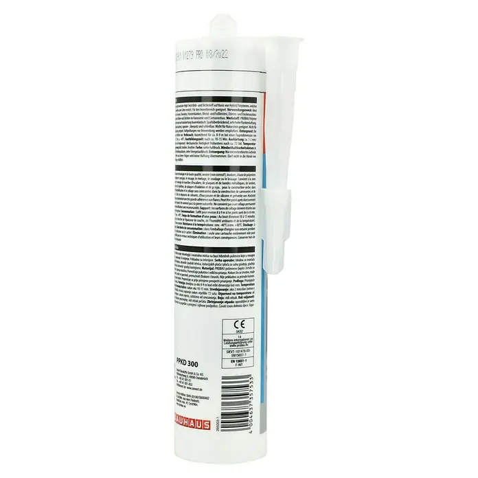 Probau Kleb- & Dichtmasse - Transparent, 290 ml - Eine Kartusche PPKD 300 Dichtstoff auf Hybridpolymerbasis, ideal für dichte Verbindungen und Reparaturen im Innenbereich.