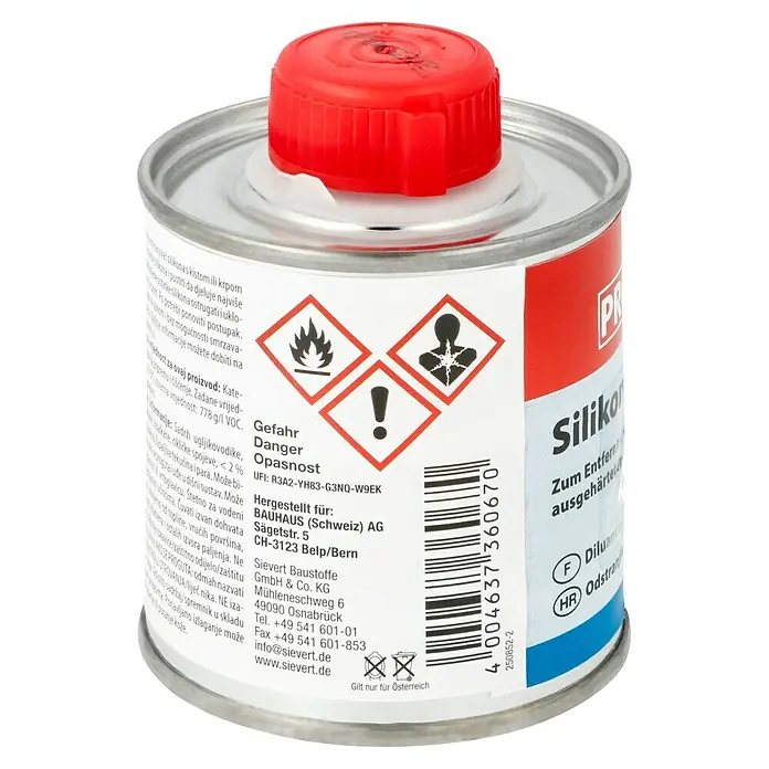Probau Silikonentferner - 100 ml - Bild einer Dose Silikonentferner mit Warnhinweisen.