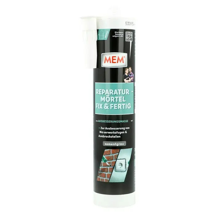 MEM Reparaturmörtel Fix&Fertig - Zementgrau, 300 ml - Reparaturmörtel von MEM, ideal für Ausbesserungen an Mauerwerk und Ausbruchstellen, zementgrau. Fix & Fertig für schnelle Reparaturen.