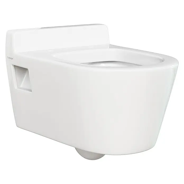Camargue Empire Wand-WC - Mit Spülrand, Ohne Spezialglasur, Spülform: Tief, WC Abgang: Waagerecht, Weiß - Ein weißes, wandhängendes WC-Becken mit modernem Design. Ideal für stilvolle Badezimmer mit Fokus auf Hygiene und Platzersparnis.