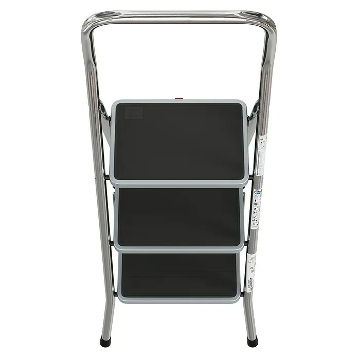 Krause Klapptritt Toppy XL - Anzahl Tritte: 3 Stk., Arbeitshöhe: 2,7 m, Belastbarkeit: 150 kg, Aluminium - Dreistufige Trittleiter mit robusten, rutschfesten Stufen und stabilem Rahmen für sicheres Arbeiten in der Höhe.