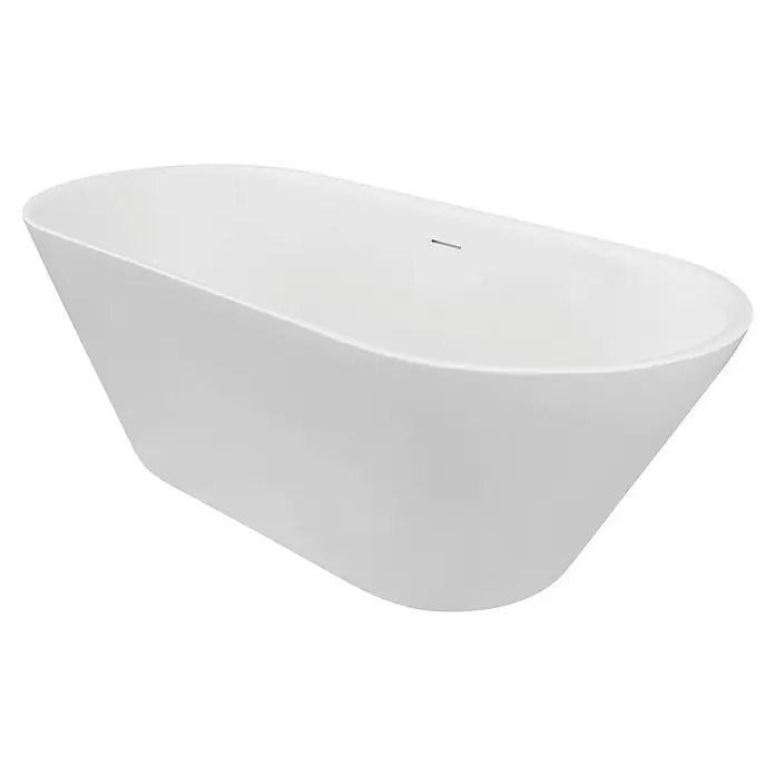 Ottofond Freistehende Badewanne Eko - L x B: 150 x 75 cm, Sanitäracryl, Weiß - Freistehende Badewanne in Weiß mit geschwungenem Design, ideal für ein modernes Badezimmer. Entspannung pur in Ihrer neuen Wanne.